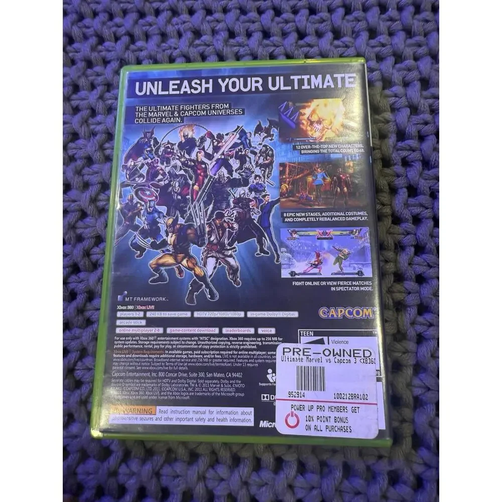 Ultimate Marvel vs. Capcom 3 (Microsoft Xbox 360, 2011) CIB